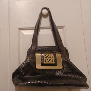 AK Anne Klein Genuine Leather Shoulder Bag